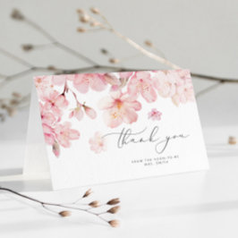 Kersenbloesem bruidsfeest bedankkaart