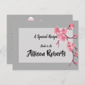 Kersenbloesem Bruidsfeest Recept Briefkaart (Voorkant / Achterkant)