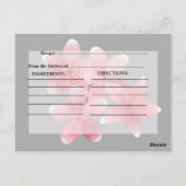 Kersenbloesem Bruidsmeisjes Recept Briefkaart (Achterkant)