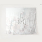 Kersenbloesem bruiloft achtergrond wandkleed (Voorkant (horizontaal))