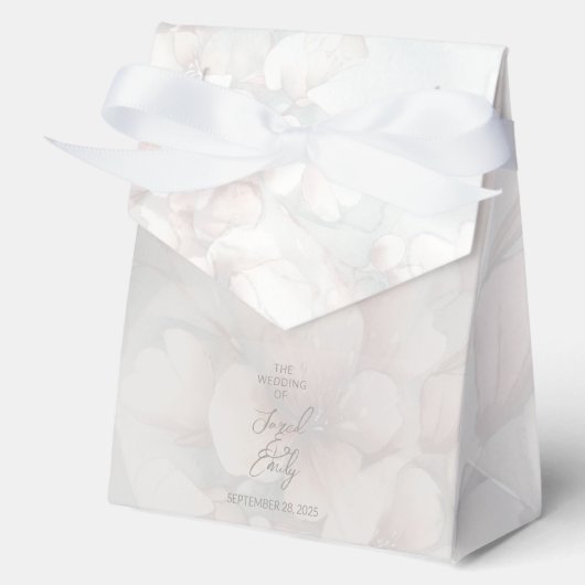 Kersenbloesem bruiloft gepersonaliseerde gunstbox bedankdoosjes (Voorkant)