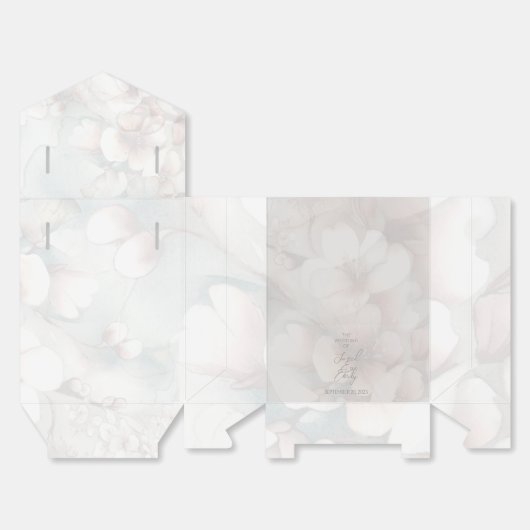 Kersenbloesem bruiloft gepersonaliseerde gunstbox bedankdoosjes (Ongevouwen)