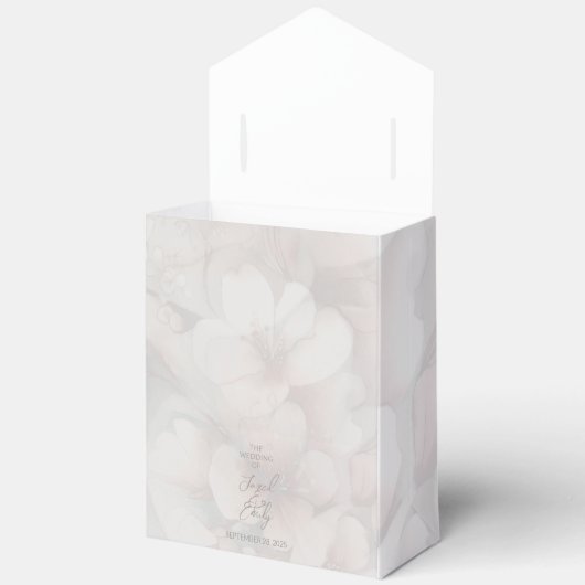 Kersenbloesem bruiloft gepersonaliseerde gunstbox bedankdoosjes (Open)