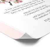 Kersenbloesem bruiloft in liefdevolle herinnering poster (Hoek)