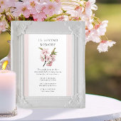 Kersenbloesem bruiloft in liefdevolle herinnering poster