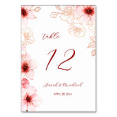 Kersenbloesem Bruiloft Kaart (Achterkant)