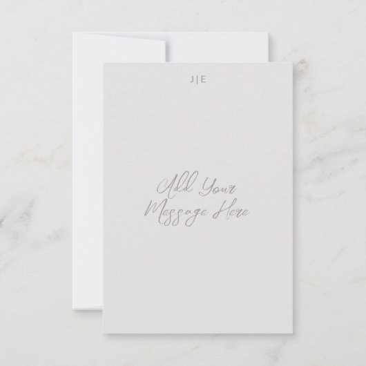 Kersenbloesem bruiloft monogram dank je kaart (Achterkant)