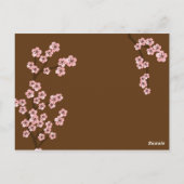 Kersenbloesem bruiloft (Navy) Tafelnummer (Achterkant)