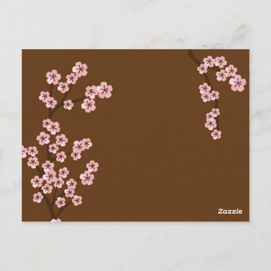 Kersenbloesem bruiloft (Navy) Tafelnummer (Achterkant)