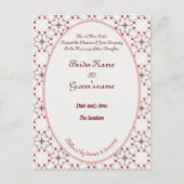 kersenbloesem bruiloft rood en witte elegant invit briefkaart (Voorkant)