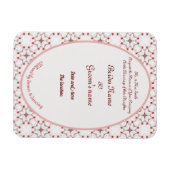 kersenbloesem bruiloft rood en witte elegant invit magneet (Horizontaal)