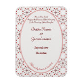 kersenbloesem bruiloft rood en witte elegant invit magneet (Verticaal)