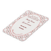 kersenbloesem bruiloft rood en witte elegant invit magneet (Linkerzijde)