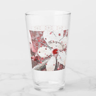 kersenbloesem bruiloft rood glas