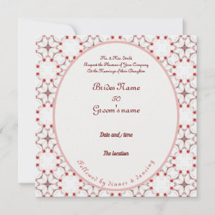 kersenbloesem bruiloft rood met witte elegant kaart