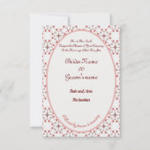 kersenbloesem bruiloft rood met witte elegant kaart (Voorkant)