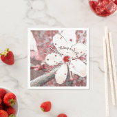 kersenbloesem bruiloft rood met witte elegant servet (Insitu)