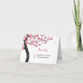 Kersenbloesem Bruiloft Vouw Dank Kaarten (Voorkant)