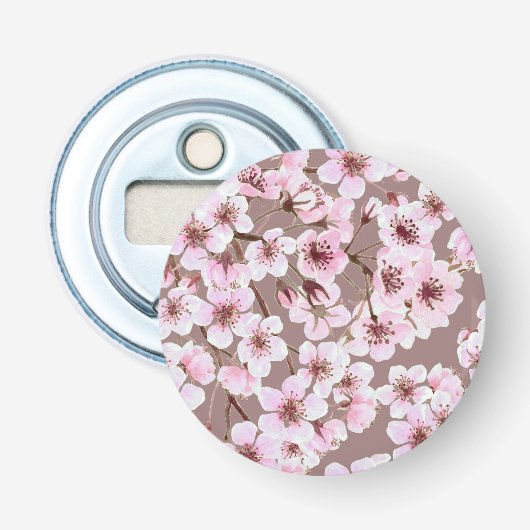Kersenbloesem Button Flesopener (Voorkant)