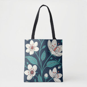 kersenbloesem Canvas tas – Elegant Naadloos