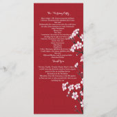 Kersenbloesem ceremonie Programma Programmakaart (Achterkant)