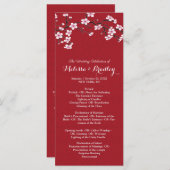 Kersenbloesem ceremonie Programma Programmakaart (Voorkant / Achterkant)