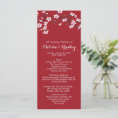 Kersenbloesem ceremonie Programma Programmakaart (Staand voorkant)