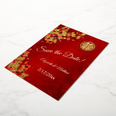 Kersenbloesem Chinees Huwelijk Save The Date Folie Uitnodiging (Gedraaid)