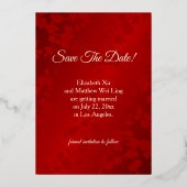 Kersenbloesem Chinees Huwelijk Save The Date Folie Uitnodiging (Achterkant)