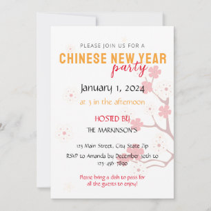 Kersenbloesem Chinees Nieuwjaarsfeest Kaart