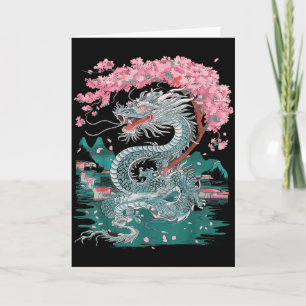Kersenbloesem Chinese Draak Chinees Nieuwjaar 202 Kaart