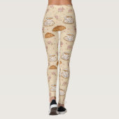 Kersenbloesem Coffee Cozy Patroon (2) Leggings (Achterkant)