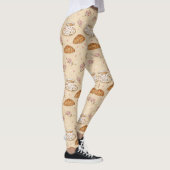Kersenbloesem Coffee Cozy Patroon (2) Leggings (Rechts)