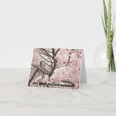 Kersenbloesem Dankkaart Bedankkaart (Achterkant)