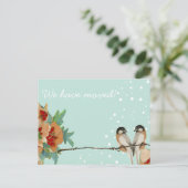 kersenbloesem die we verplaatst hebben aankondigingskaart (Staand voorkant)