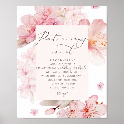 Kersenbloesem 'doe een ring om het' spelposter poster (Voorkant)