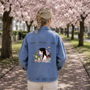 Kersenbloesem Draak Sereniteit Aziatische Fee Denim Jacket
