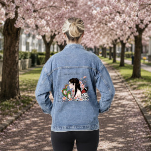 Kersenbloesem Draak Sereniteit Aziatische Fee Denim Jacket