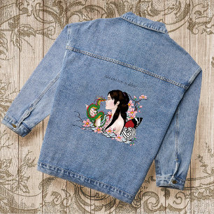 Kersenbloesem Draak Sereniteit Aziatische Fee  Denim Jacket