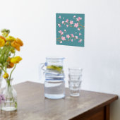 Kersenbloesem Ei Blauw Echt Folie Afdrukken (Laag (Keuken))