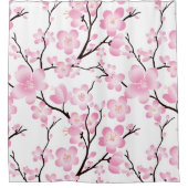 kersenbloesem elegant japanesbloemen douchegordijn (Voorkant)