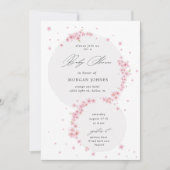 Kersenbloesem elegante baby shower uitnodiging (Voorkant)