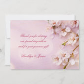Kersenbloesem Elegante Trouw Dank Je Kaarten (Achterkant)