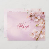 Kersenbloesem Elegante Trouw RSVP Postkaarten Uitnodiging Briefkaart