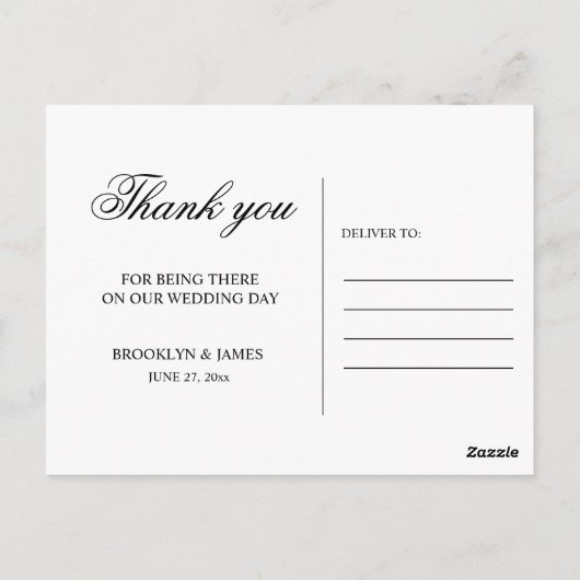 Kersenbloesem Elegante Trouw Trouwkaart Postkaarte Briefkaart (Achterkant)