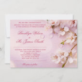 Kersenbloesem Elegante Trouw Uitnodiging (Voorkant)