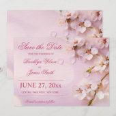 Kersenbloesem Elegante Trouwkaart Save The Date (Voorkant / Achterkant)