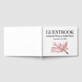 Kersenbloesem Elegante Waterverf Bloemenbruiloft Gastenboek (Volledig)