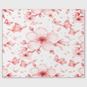 Kersenbloesem Elegantie Cadeaupapier (Vlak)