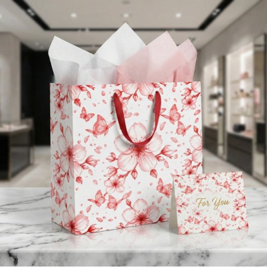 Kersenbloesem Elegantie Groot Cadeauzakje
